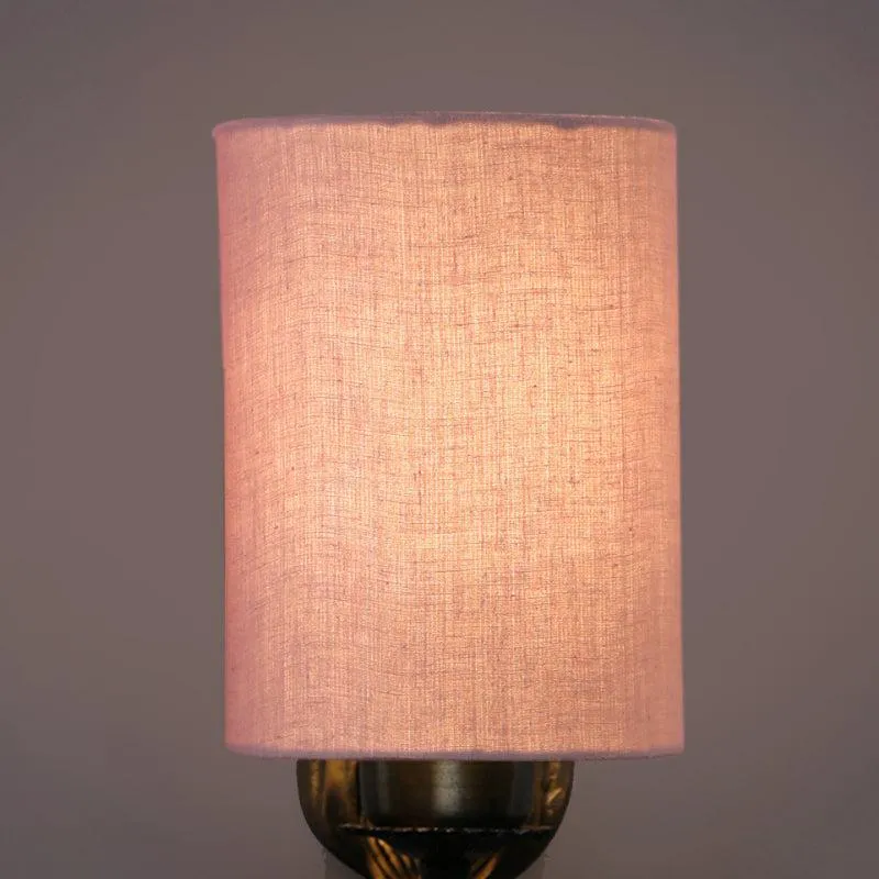 Love Gleam Atva Cylindrical Fabric & Metal Wall Lamp - Grey media 4