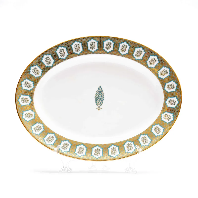 Gilded Chinar 24k Gold Brushed Porcelain Dinner Set - 21 Piece Set media 7