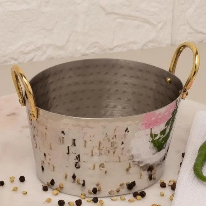 Vintage Allure Hammered Oval Serving Pot - 600 ML media 4