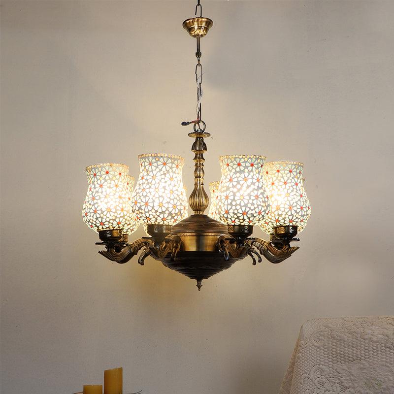 Dinara Vilona Mosaic Golden Antique Ceiling Lamp