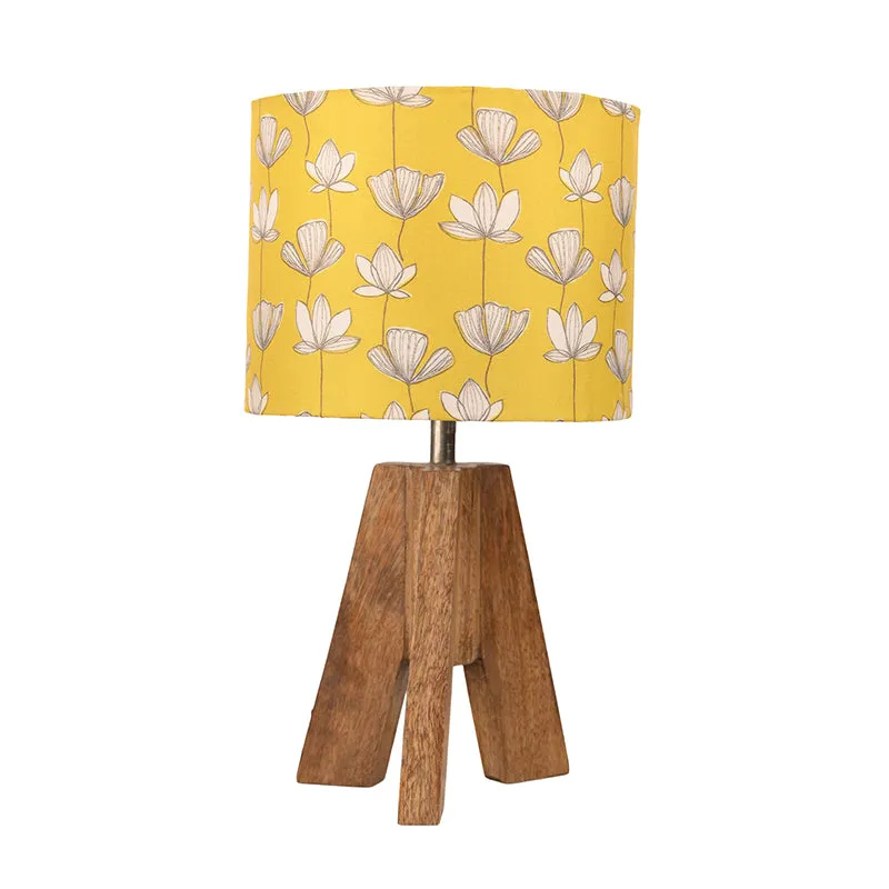 Flora Tripod Fabric Table Lamp - Yellow media 4