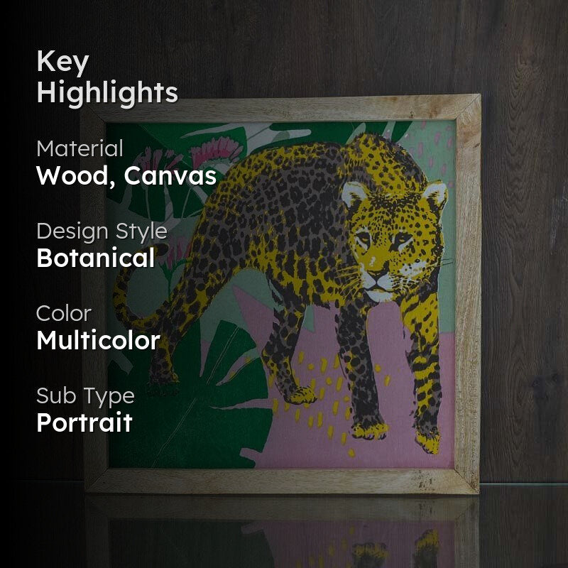 Tropical Cheetah Canvas Painting media 2