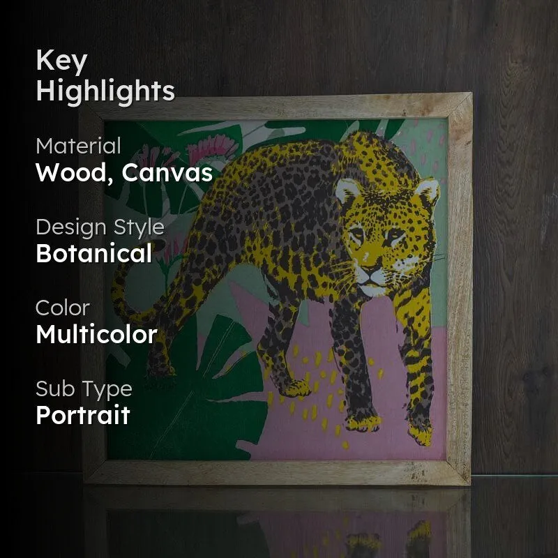 Tropical Cheetah Canvas Painting media 2