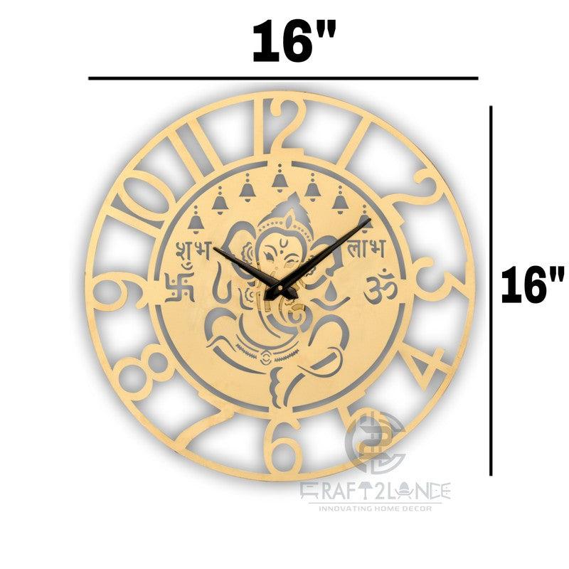 Brassy Silent Wall Clock - Gold media 9