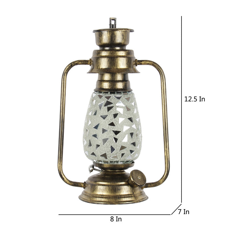 Dvija Mosaic Lantern Iron Wall Lamp - Gold media 8