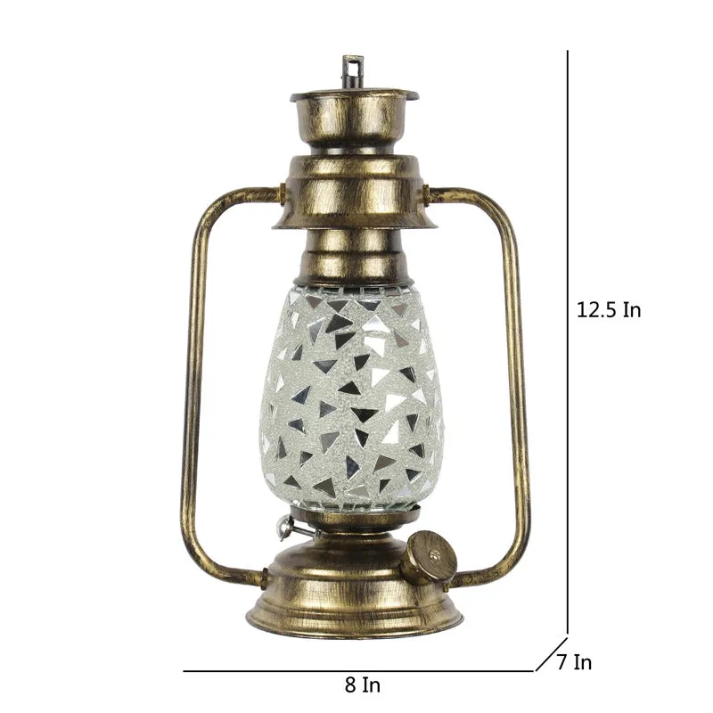 Dvija Mosaic Lantern Iron Wall Lamp - Gold media 8