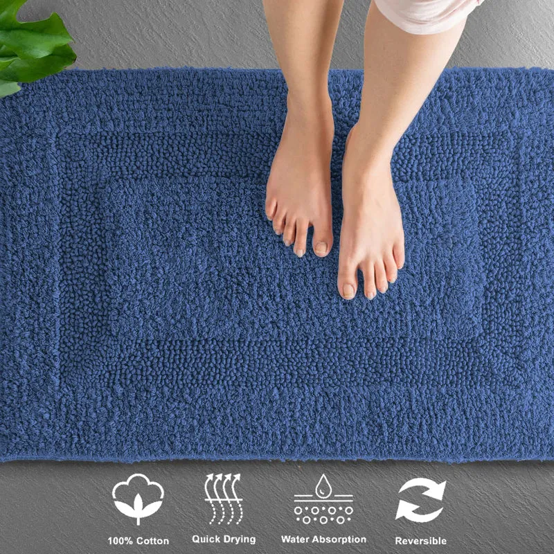Paris Treads Microfiber Bath Mat - Blue media 3