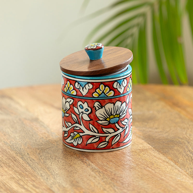 Rang-E-Gul Ceramic Jar - 420 mL