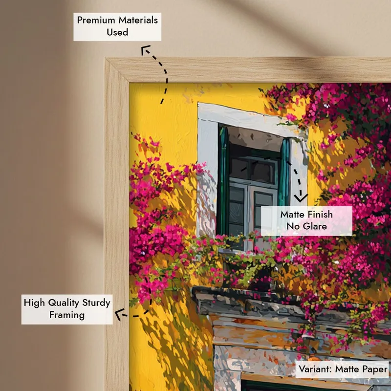 Blooming Wall Canvas Wall Painting - Brown Frame media 7
