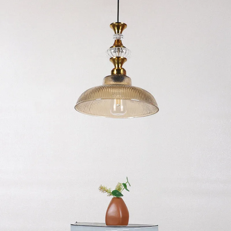 Glitta Glass & Iron Ceiling Lamp - Gold media 3