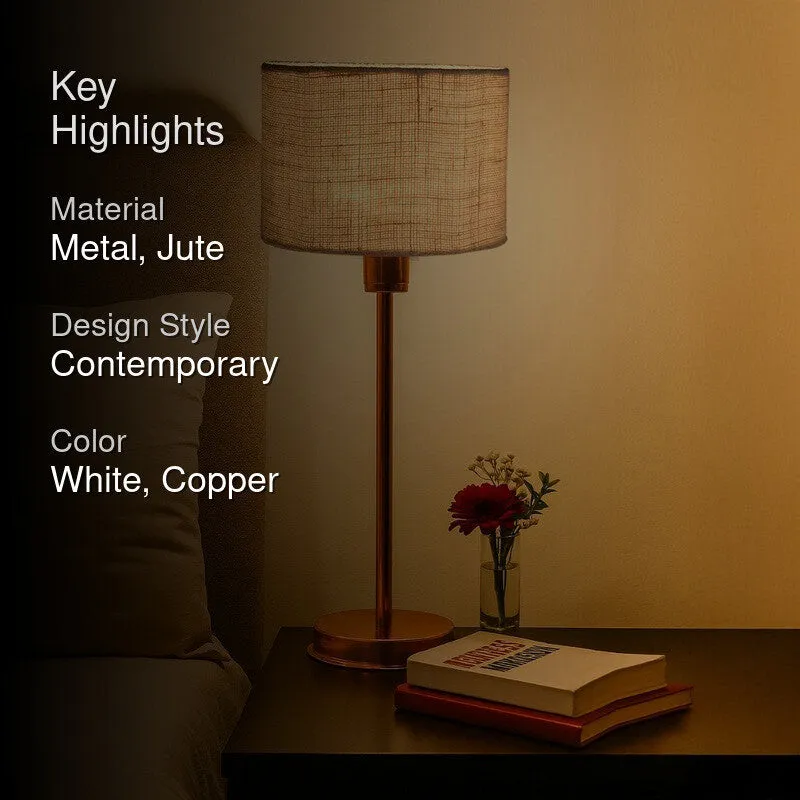 Kavira Arin Metal Table Lamp - White media 2