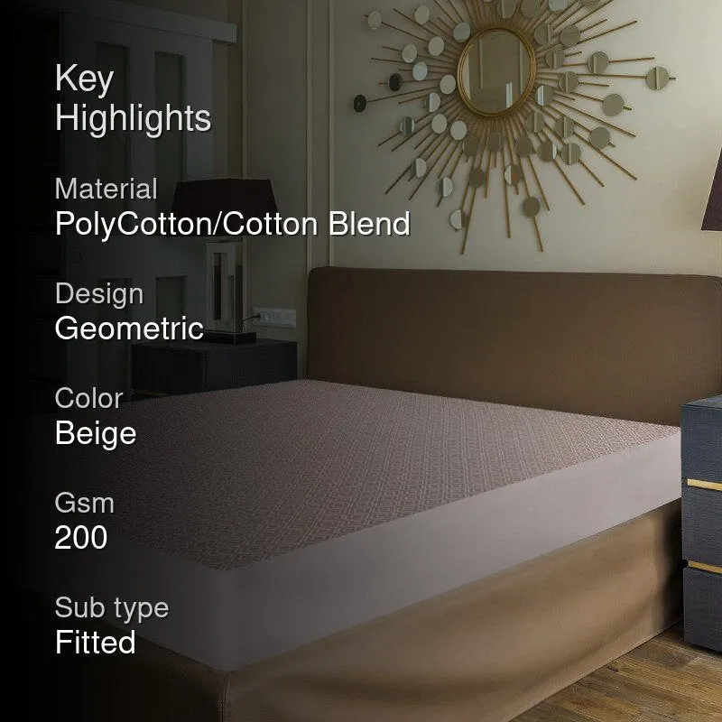 Oswal Mattress Protector - Cream media 2