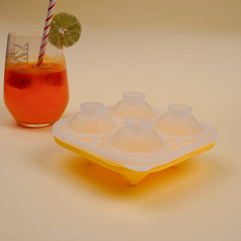 Floe Silicone 4-Cube Ice Mould - Yellow media 4