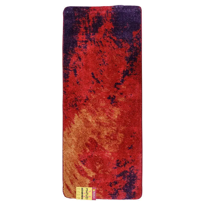 Esmond Abstract Micro Fiber Runner Rug - Orange media 3