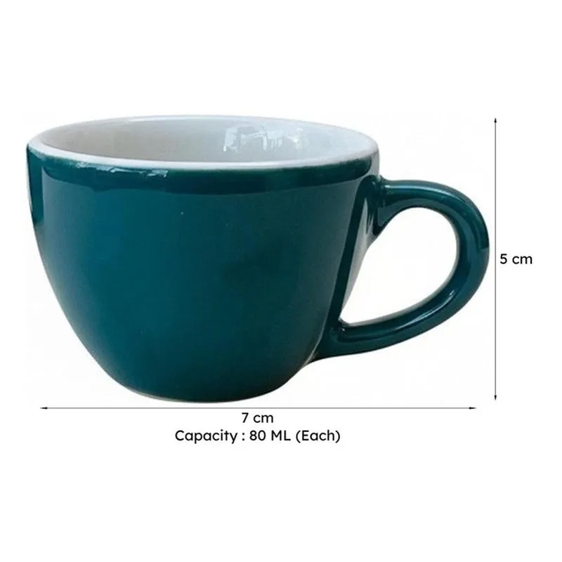 Aura Ceramic Tea Cup (80 mL Each) - Set Of Two media 8