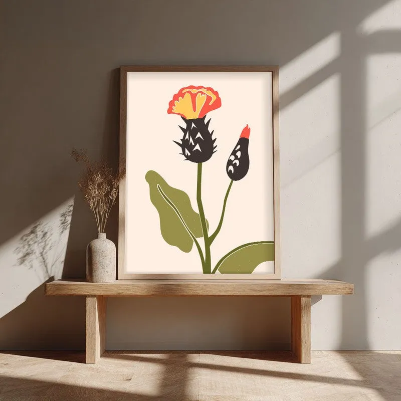 Floral Symphony Archival Canvas Wall Art - Natural Brown Frame media 3