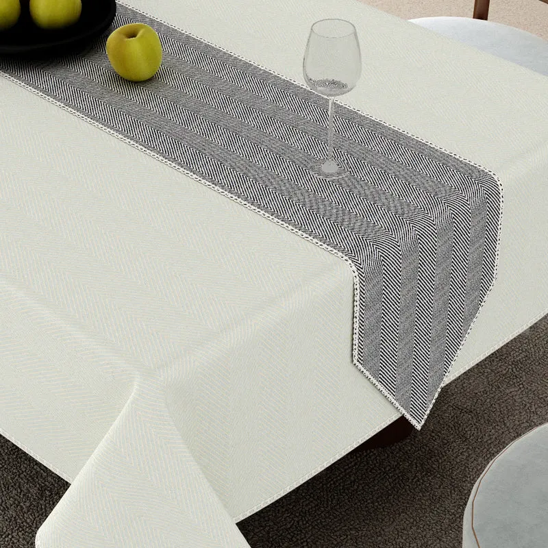 Runelle Cotton Table Runner - Grey media 7