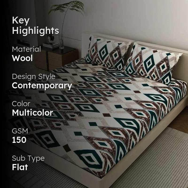 SymmetrySoft Woolen Bedsheet - 150 GSM media 2