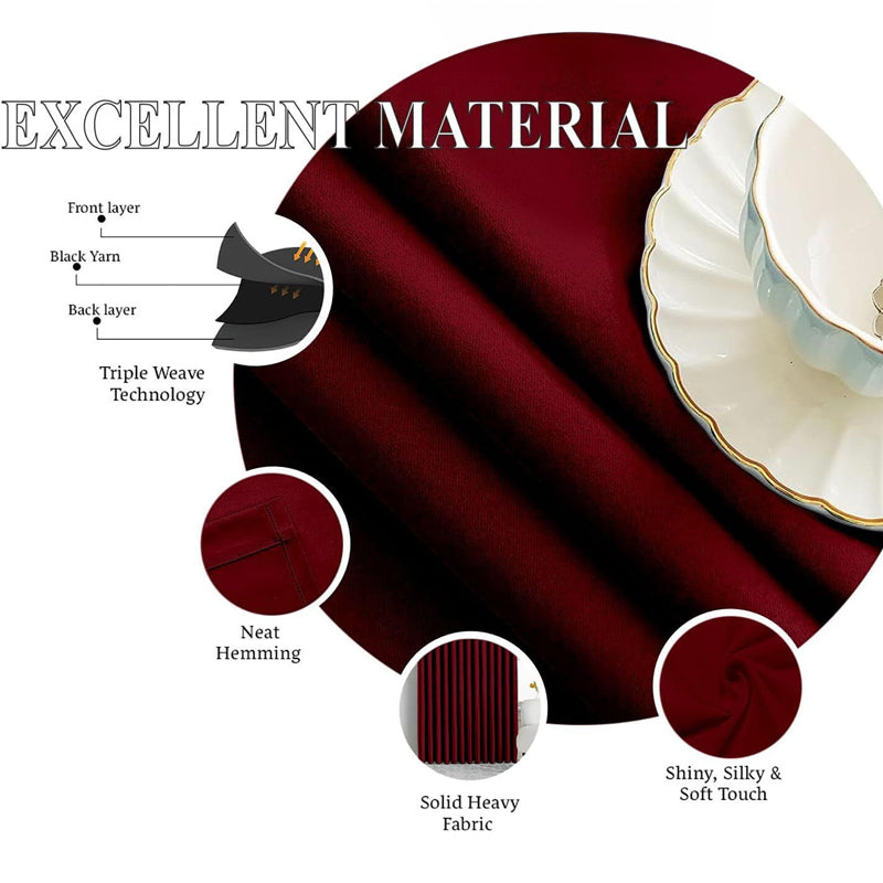 Vienna Pleated Curtain Valance (Burgundy) - Set Of Two media 6