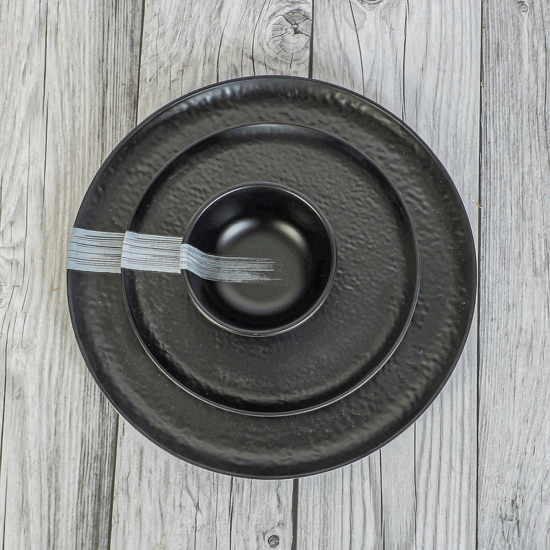 Stripe Swipe Melamine Dinner Set (Black) - 24 Piece Set media 4