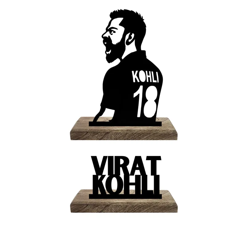 Virat Kohli Silhouette Showpiece - Set Of Two media 4
