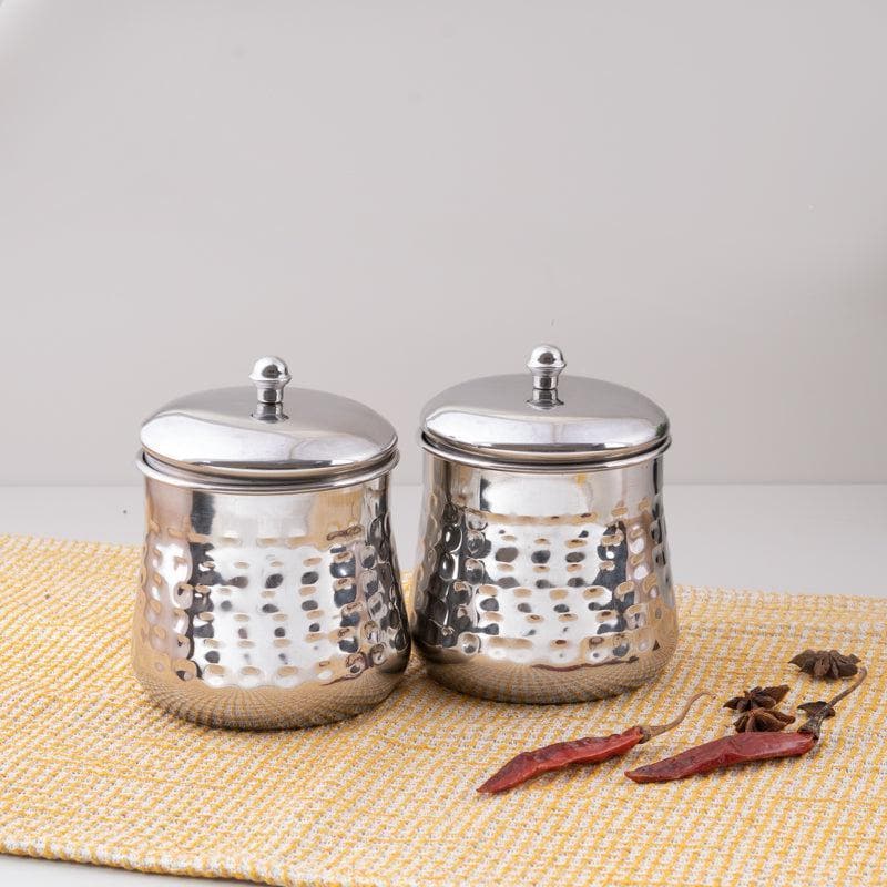 Vintage Charm Hammered Canister (450 mL Each) - Set Of Two media 3