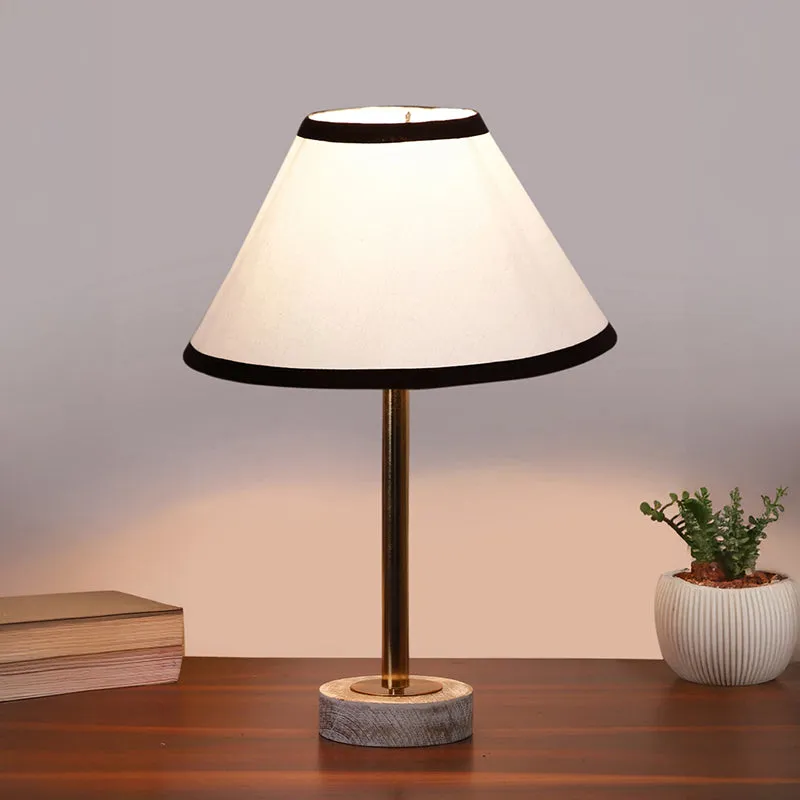 Cotin II Stripe Rodin Wooden Table Lamp - White,Gold,Black media 2