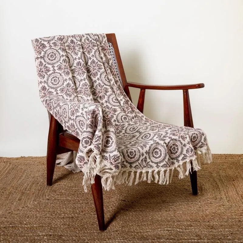 Aspiring Chakras Handblock Printed Throw media 1