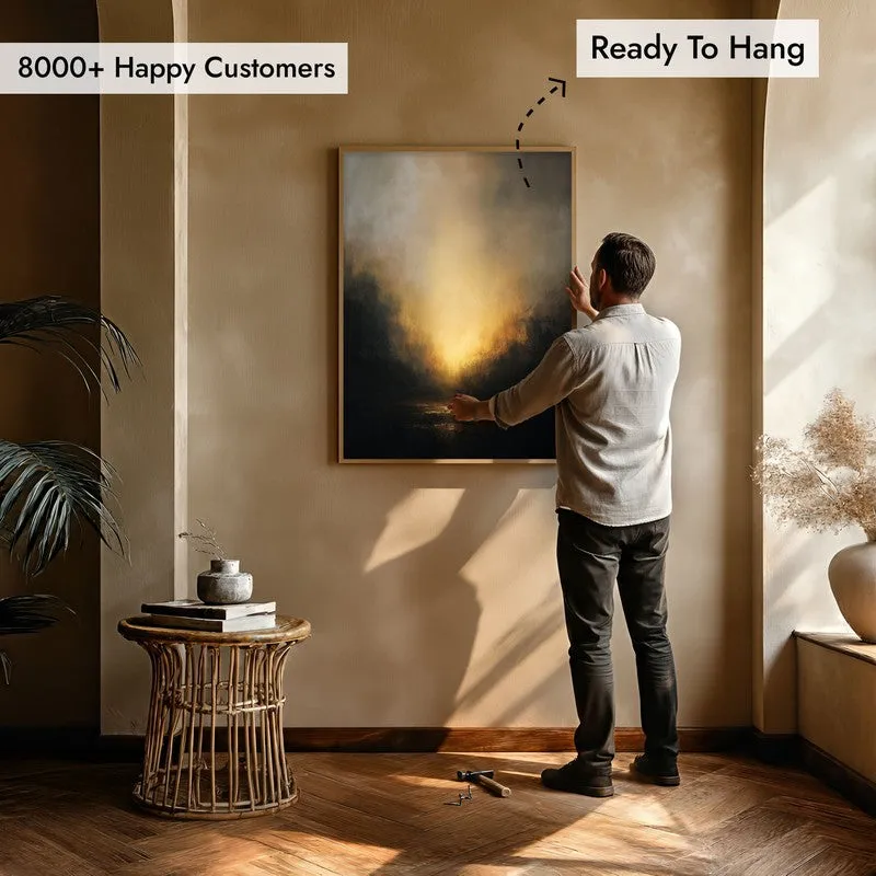 Horizon of Hope Archival Paper Wall Painting With Brown Frame media 5