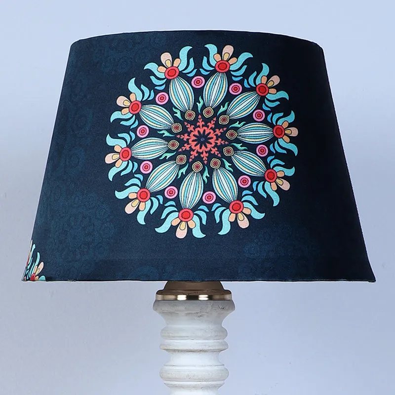 Toile Coil Printed Mango Wood Table Lamp - Multicolor media 4