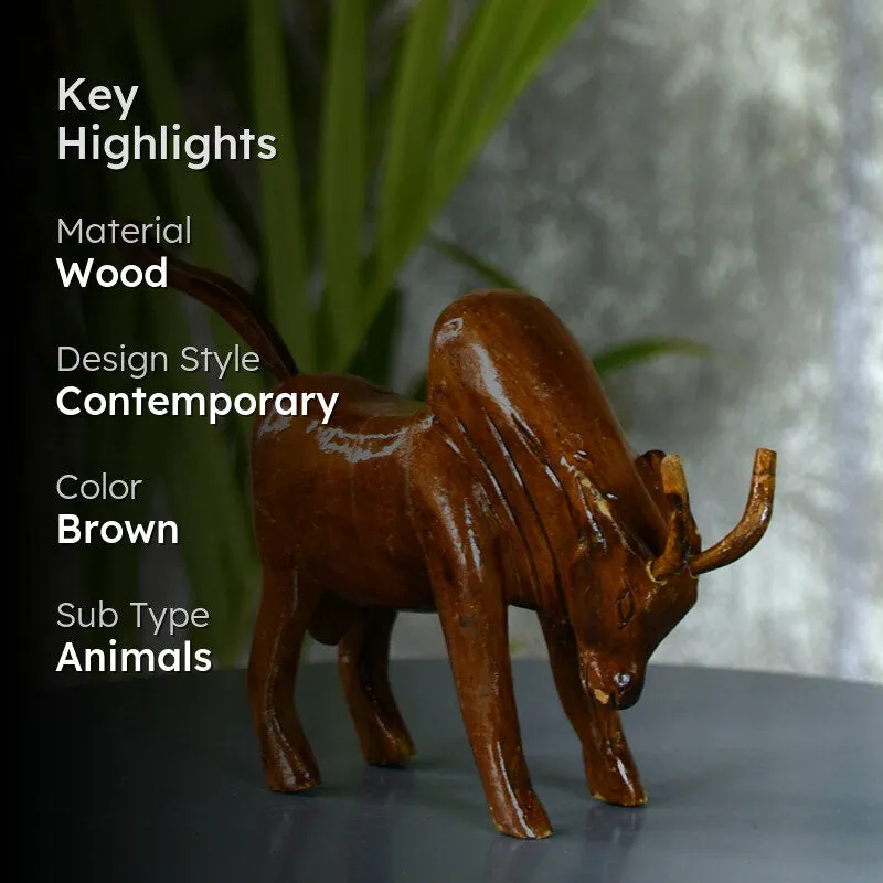 Timber Taurus Wood Showpiece media 2