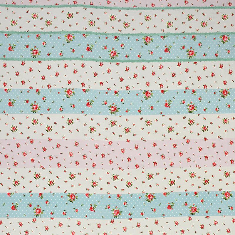 Safro Floral Fitted Microfiber Bedsheet (White & Blue) - 130 GSM media 5