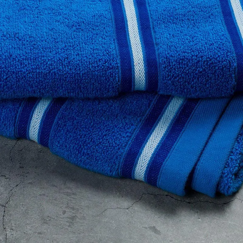 Nautica Dove Down Cotton Towel Set (Royal Blue) - Set Of Two media 5