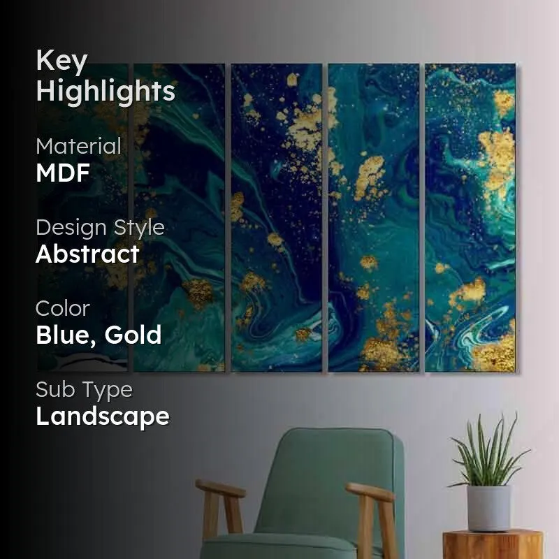 Space Paradise Wall Art - Set of Five media 2