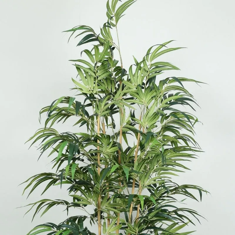 Artificial Bamboo Plant With Black Fiber Pot - 8 Feet media 4