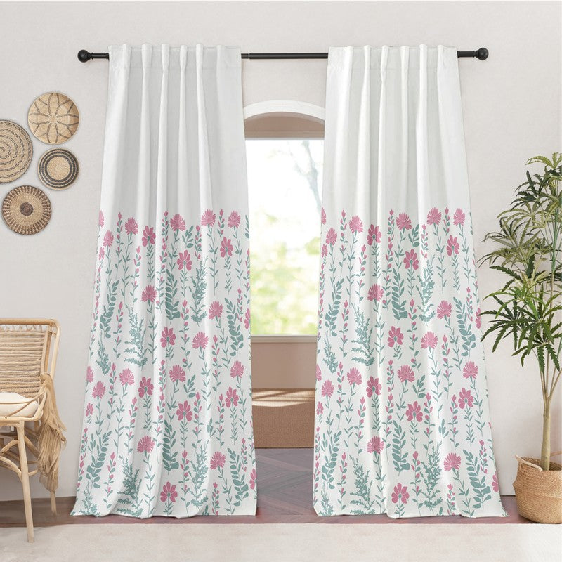 Tranquebar Home Garden Grace Cotton Curtains(Purple) - Set Of Two media 3