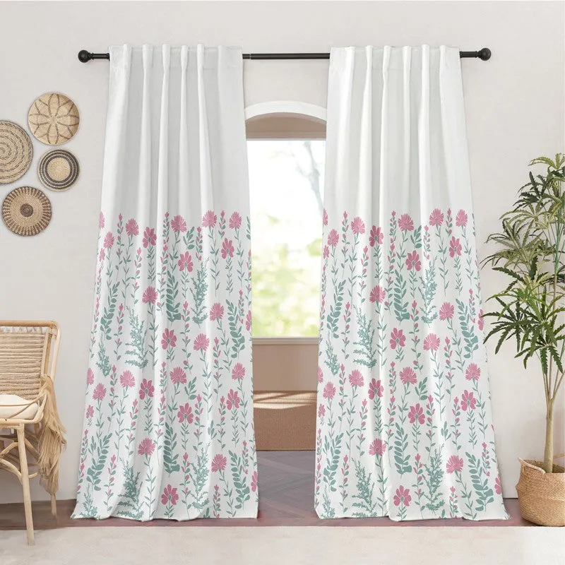 Tranquebar Home Garden Grace Cotton Curtains(Purple) - Set Of Two media 3