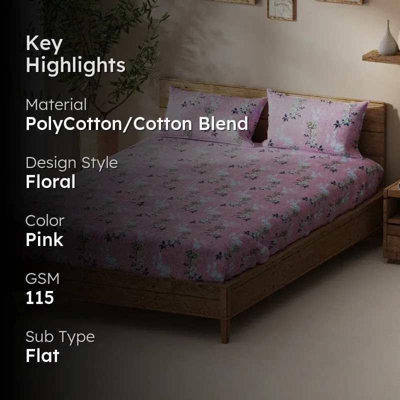 Ulrix Bedsheet (Pink) - 115 GSM media 2