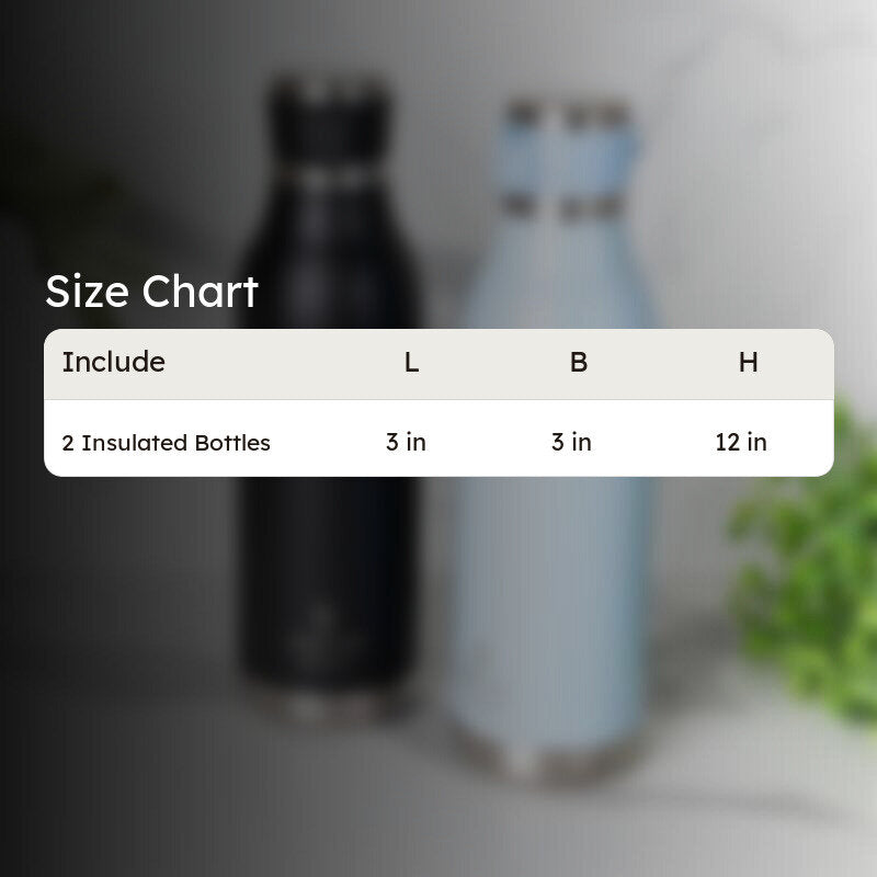Pristine Sip Hot & Cold Thermos Water Bottle (Black & Blue, 750 mL Each) - Set Of Two media 5