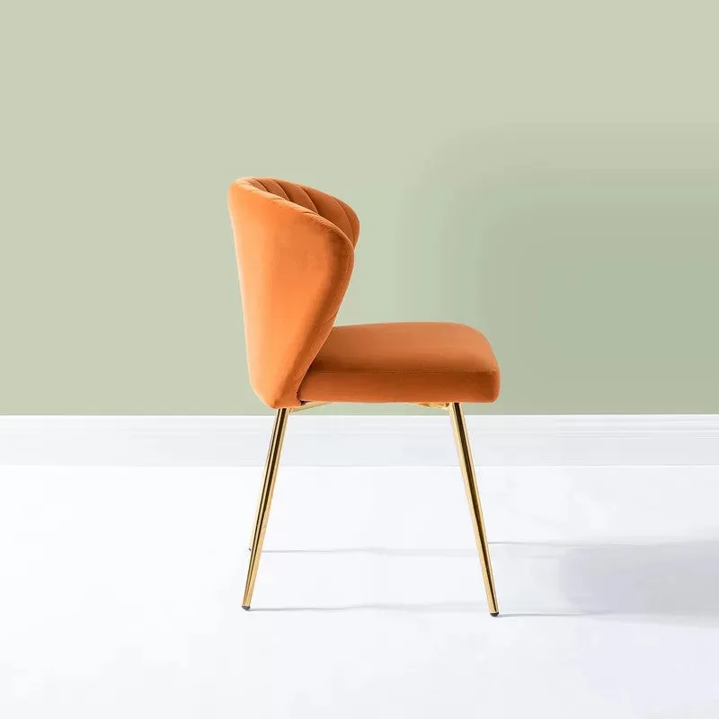 Cozyra Metal Accent Chair - Orange media 4