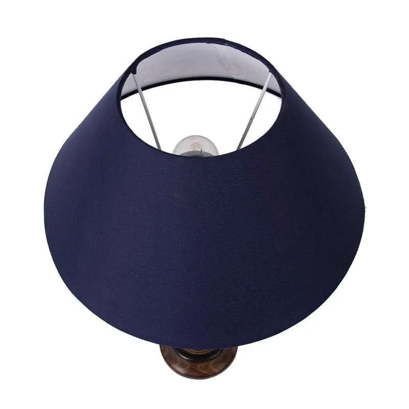 Vintage Victorian Fabric Table Lamp - Blue,Brown media 3