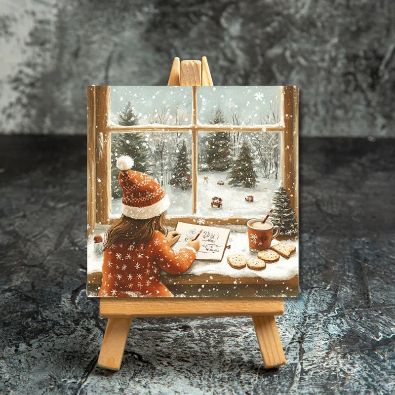 Cocoa & Snow Canvas Showpiece media 4