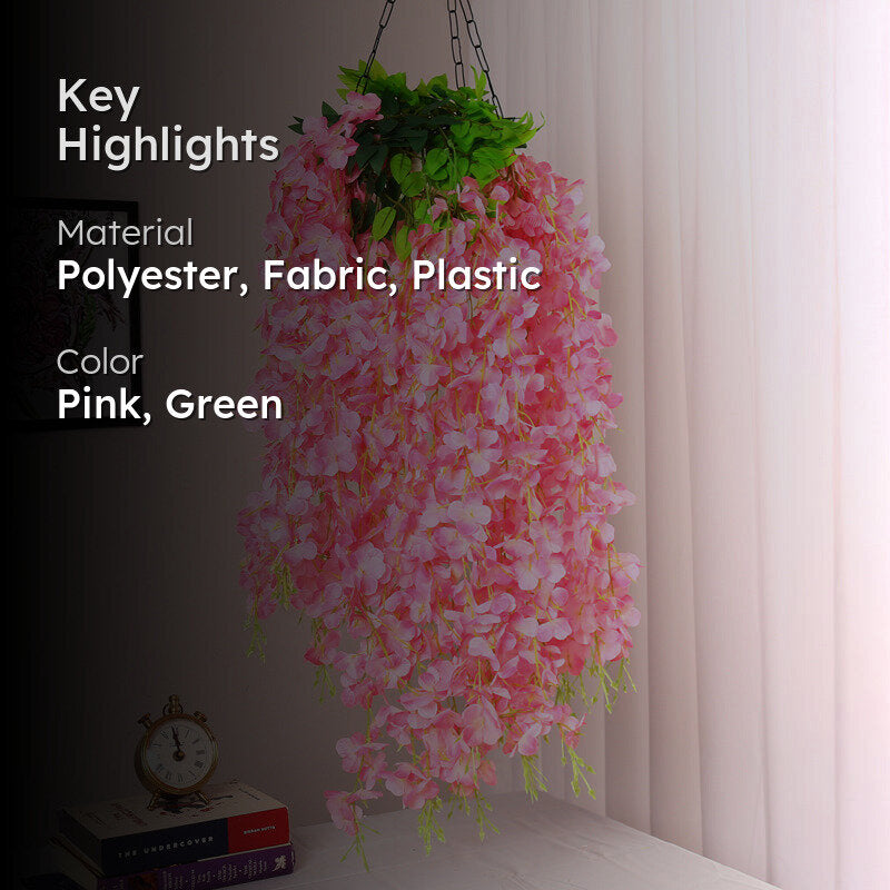 Perenna Artificial Fabric Orchid Bunch - Pink media 2