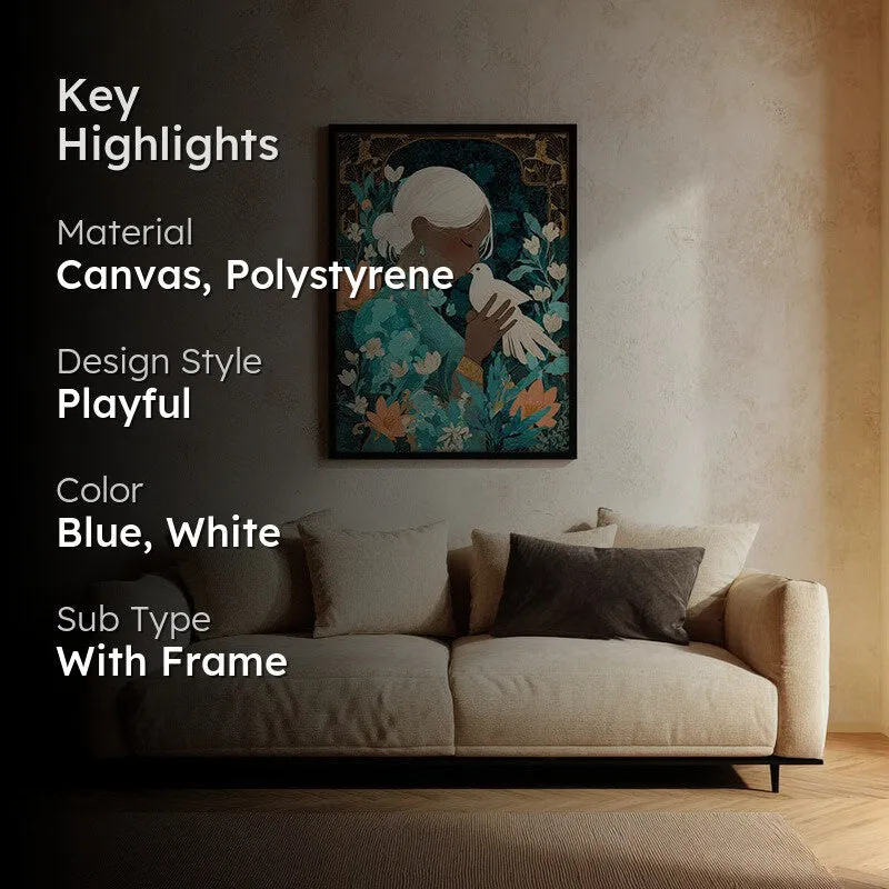 Miraye Canvas Wall Painting With Black Frame media 2