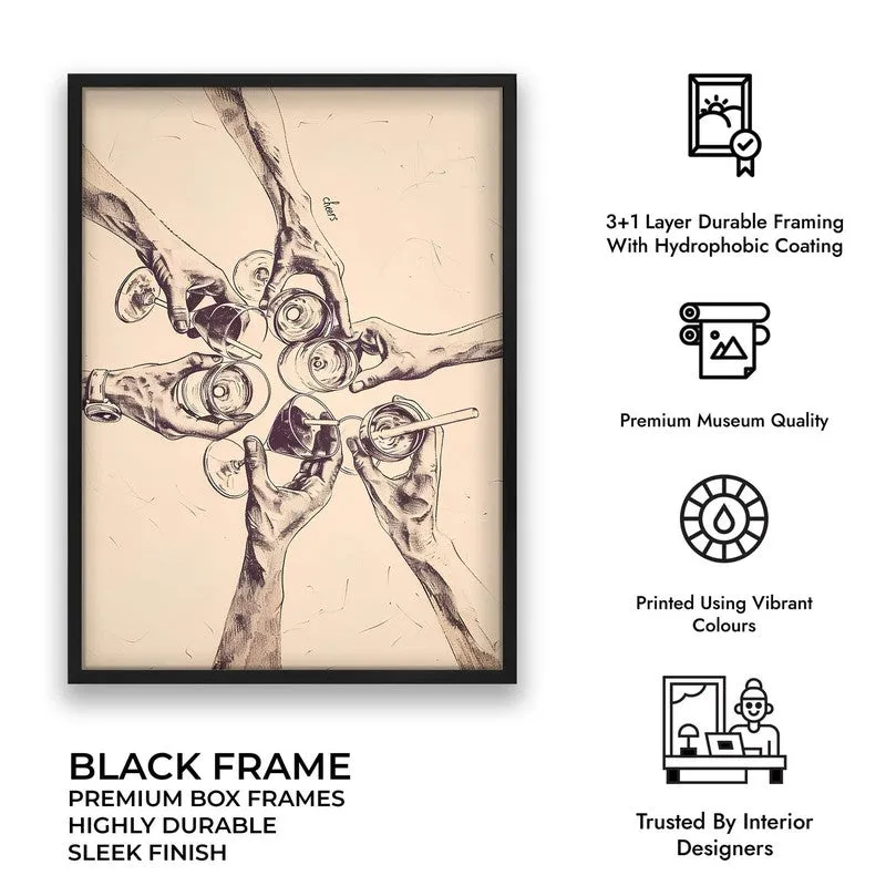 Sparkling Sip Archival Canvas Wall Art - Black media 10