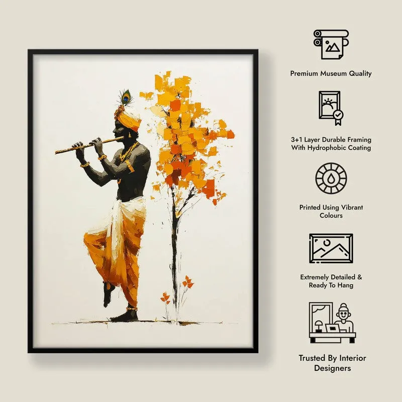 Murli Murari Lord Krihsna Enchanting Archival Paper Wall Art media 8