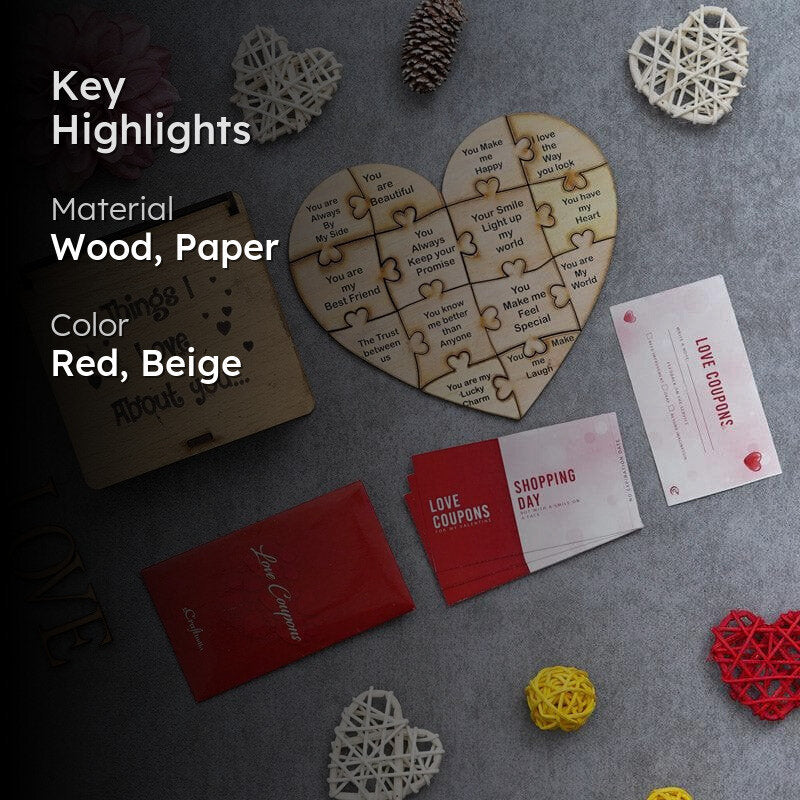 Way To Your Heart Puzzle Valentines Gift Set media 2