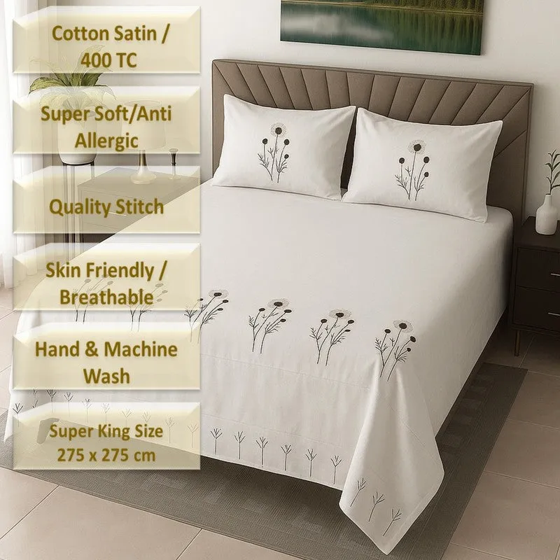 Floral Breeze Cotton Bedsheets - 400 TC media 8