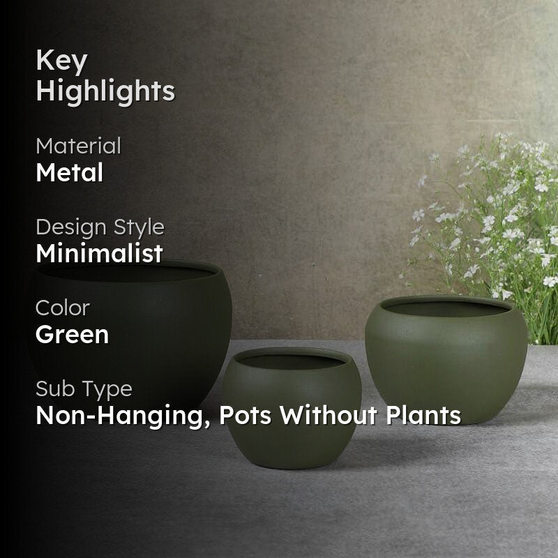 Ivera Dune Planter (Green) - Set Of Three media 2