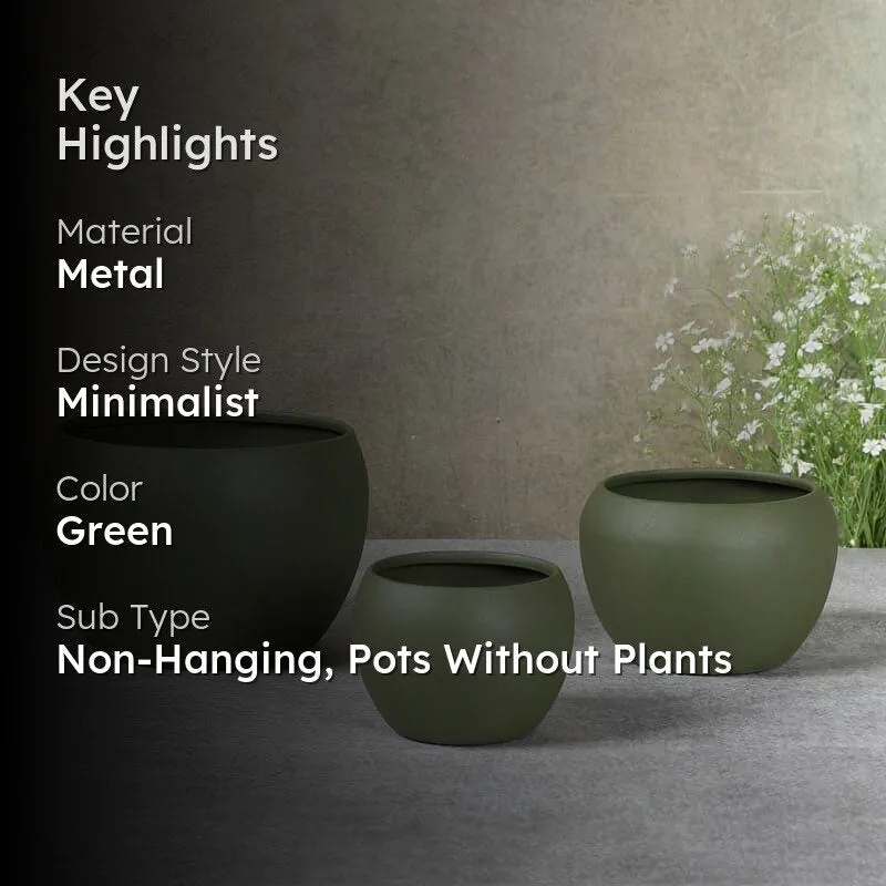 Ivera Dune Planter (Green) - Set Of Three media 2